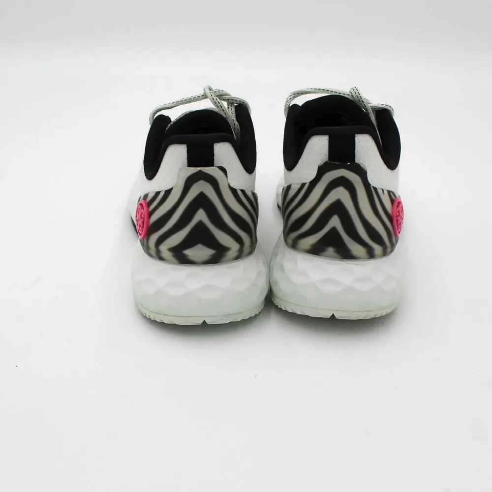 G/Fore MG4+ Womens 6.5 White Spikeless Golf Shoes Zebra Pink Outdoor Sneakers